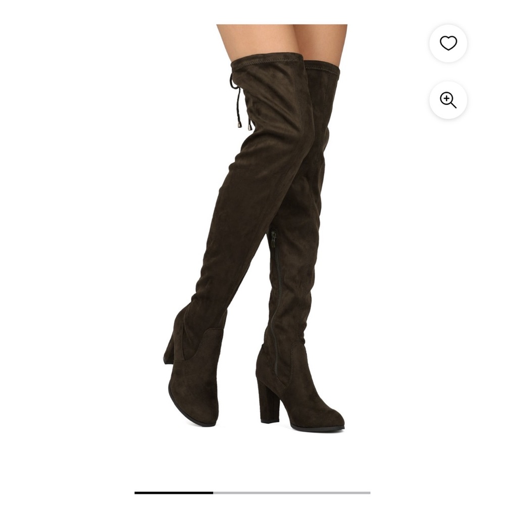 Fauxe Suede Thigh High Boots